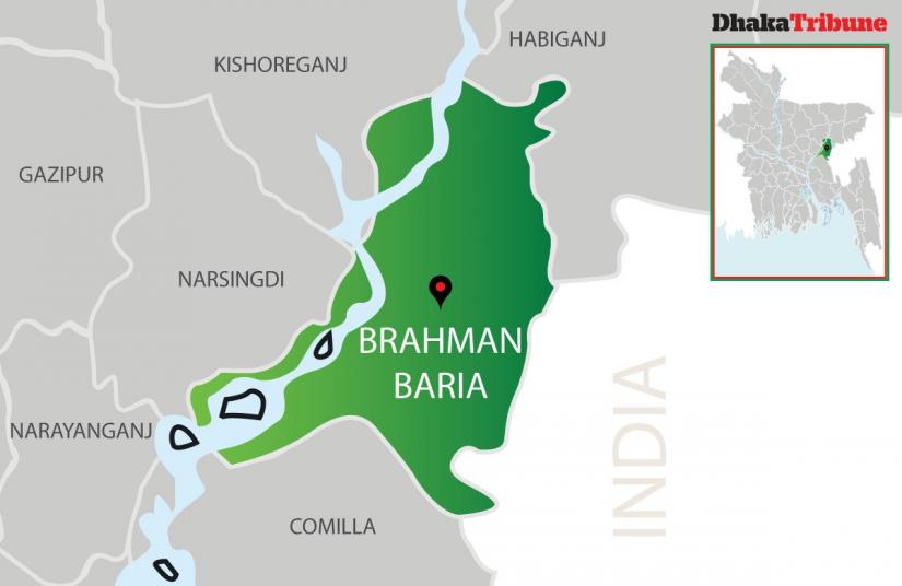 Map of Brahmanbaria district