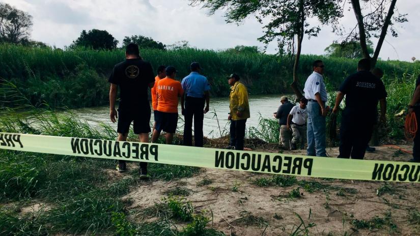 The bodies were found face down in the Rio Grande on the US-Mexico border. Photo: Sky News