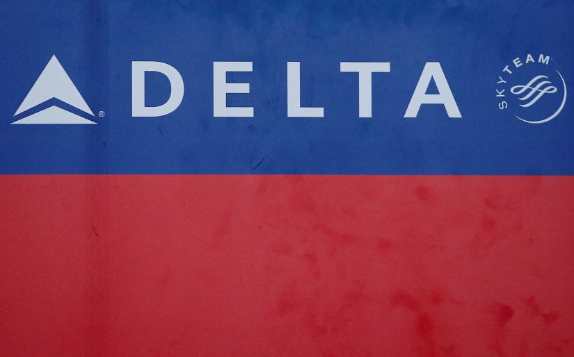 Delta airlines logo is seen inside of the Commodore Arturo Merino Benitez International Airport in Santiago, Chile, April 25, 2019. REUTERS