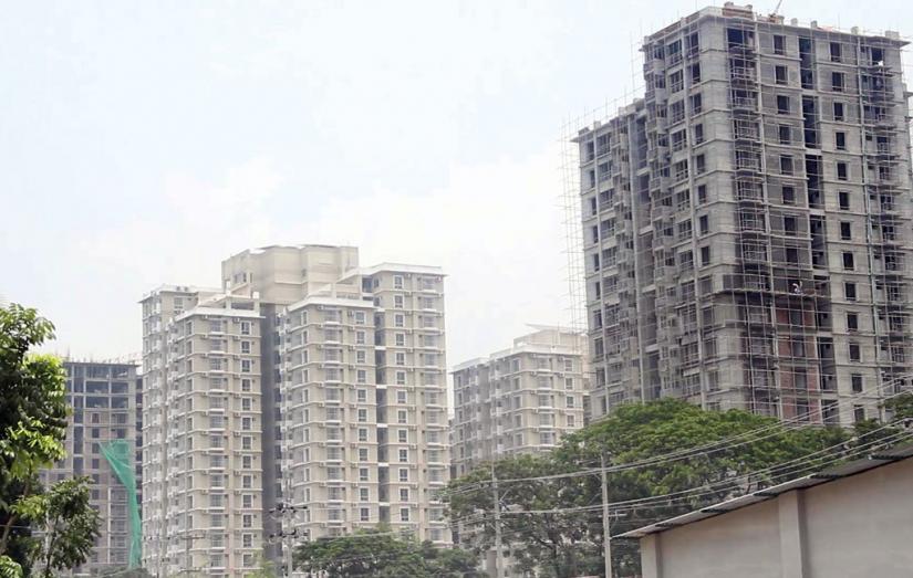 File photo shows some of the multi-storey buildings at green city housing project under the Rooppur nuclear Power Plant project in Pabna COURTESY