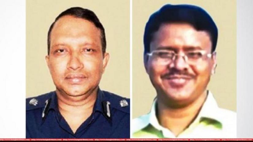 Combination of file photos show suspended DIG Mizanur Rahman and suspended ACC director Enamul Basir.