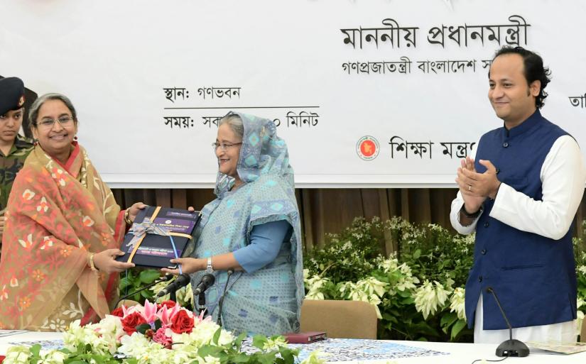 Education Minister Dr Dipu Moni handed over a summary of the results to the premier Sheikh Hasina, Deputy Minister for Education Mohibul Hasan Chowdhury Nowfel is also present on Wednesday (Jul 17), 2019. Focus Bangla.