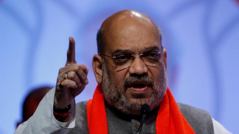 Amit Shah, president of India`s ruling Bharatiya Janata Party (BJP) addresses party workers in Ahmedabad, India, Feb 12, 2019. REUTERS/File Photo