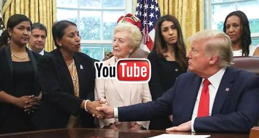 Screenshot of a video of Bangladeshi minority leader Priya Saha speaking to US President Donald Trump, which went viral on social media on Friday (Jul 19, 2019).