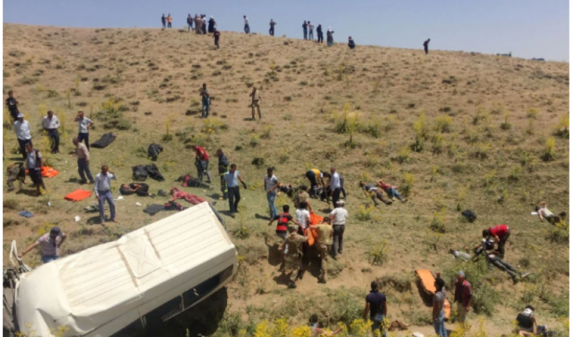 On Thursday (Jul 18), a minibus carrying a group of illegal migrants went off the road and rolled into a ditch in the Turkish eastern bordering province of Van killing at least 17 people and wounding 50 others.