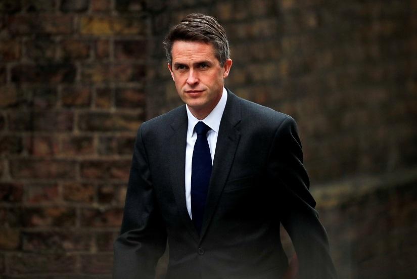 Britain`s Secretary of State for Defence Gavin Williamson is seen outside Downing Street in London, Britain, Apr 2, 2019. REUTERS/File Photo
