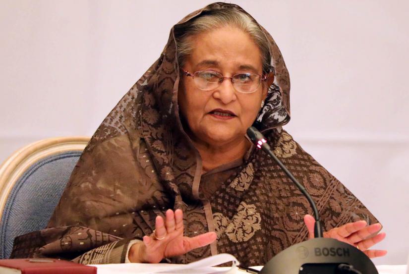Prime minister Sheikh Hasina addresses as the chief guest at the Envoys` Conference in London on Saturday (Jul 20, 2019). Photo: Focus Bangla