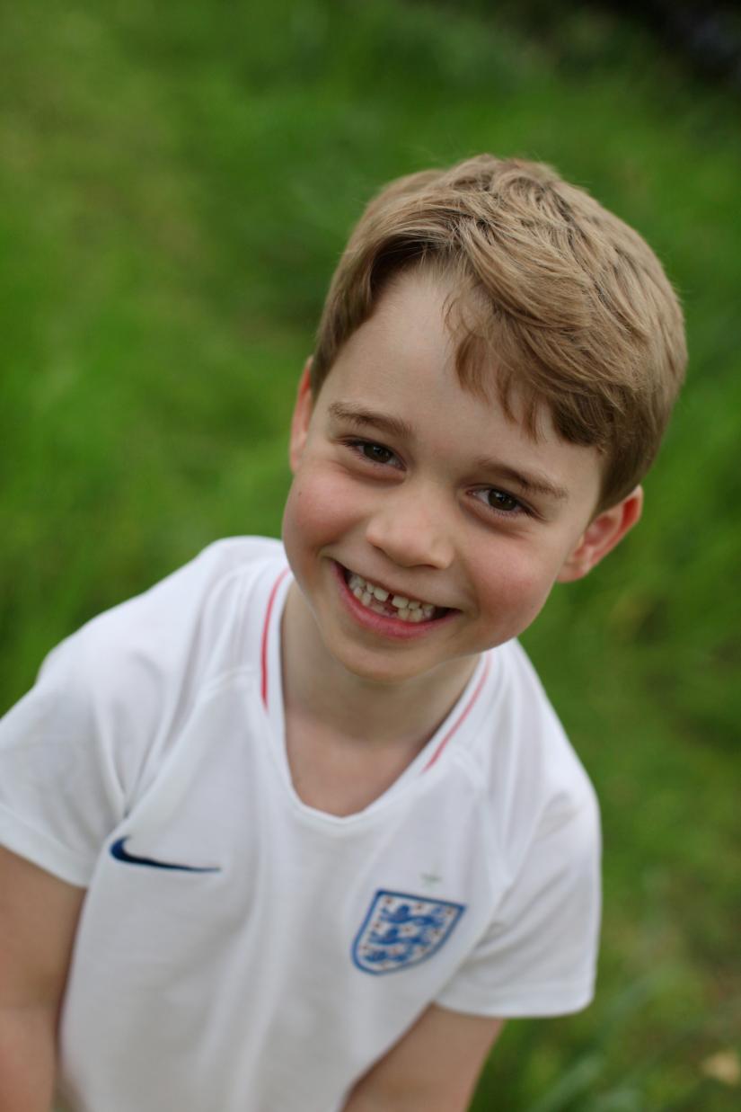Undated handout photo of Britain`s Prince George taken by his mother Catherine, the Duchess of Cambridge, recently in the garden of their home at Kensington Palace in London, Britain, to mark his sixth birthday, obtained July 21, 2019. Duchess of Cambridge/Handout via REUTERS