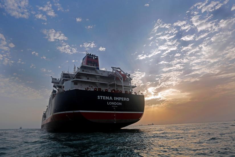 Stena Impero, a British-flagged vessel owned by Stena Bulk, is seen at Bandar Abbas port, July 21, 2019. Mizan News Agency/WANA Handout via REUTERS