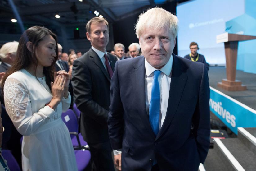 Boris Johnson looks on after he was announced as the new Conservative party leader, and will become the next Prime Minister, at the Queen Elizabeth II Centre in London, Britain July 23, 2019. Stefan Rousseau/Pool via REUTERS