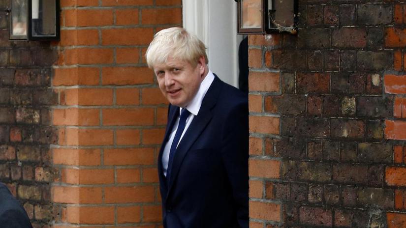 Boris Johnson, a leadership candidate for Britain`s Conservative Party, leaves his office in London, Britain July 22, 2019. REUTERS