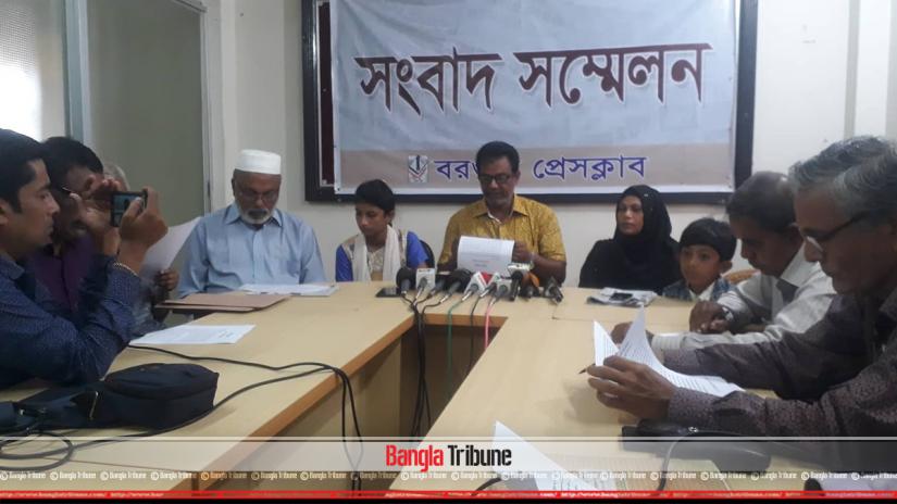 Mozammel Hossain Kishor was addressing a media call in Barguna on Wednesday (Jul 24).