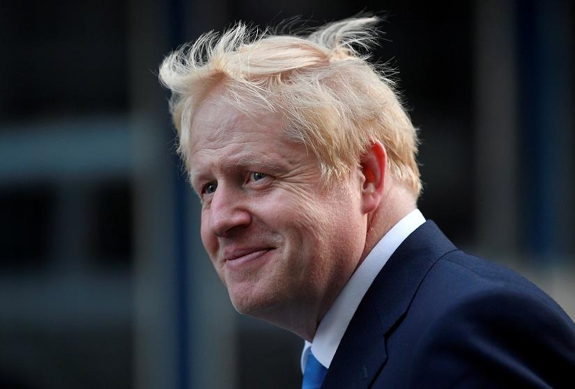 Boris Johnson, leader of the Britain`s Conservative Party, leaves a private reception in central London, Britain Jul 23, 2019. REUTERS/File Photo