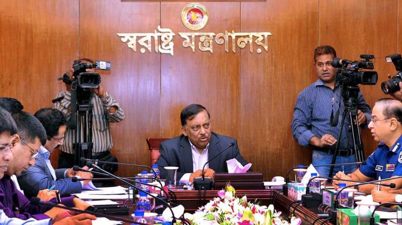 Home Minister Asaduzzaman Khan Kamal chairs a meeting on law and order on the imminent occasion of the National Mourning Day at his ministry conference room in Dhaka on Sunday, July 28, 2019 PID/File Photo
