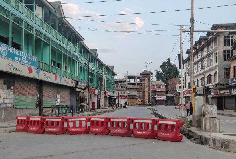 View of a deserted road during restrictions in Srinagar, August 5, 2019. Picture taken August 5, 2019. REUTERS