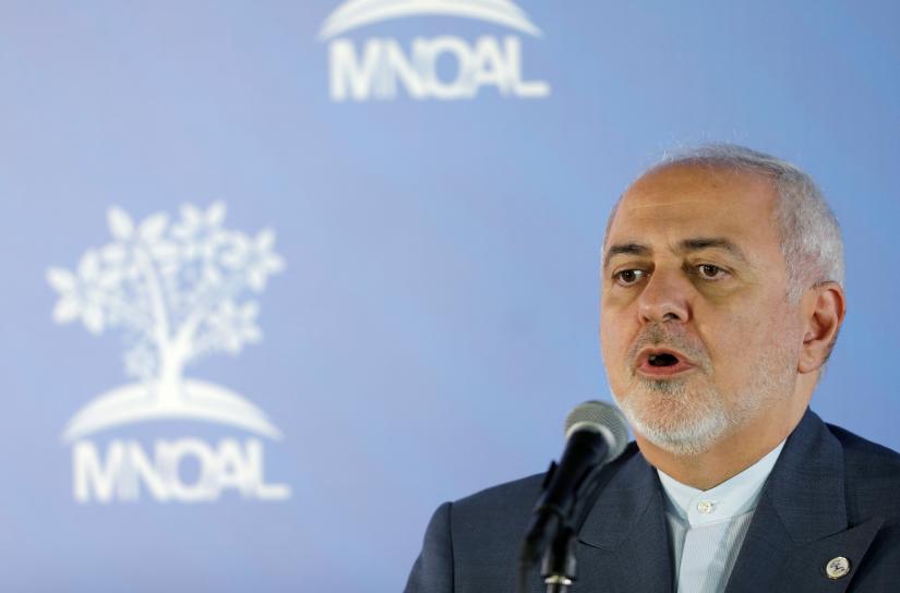 FILE PHOTO: Iranian Foreign Minister Mohammad Javad Zarif speaks to the media during a Non-Aligned Movement meeting in Caracas, Venezuela, July 20, 2019. REUTERS