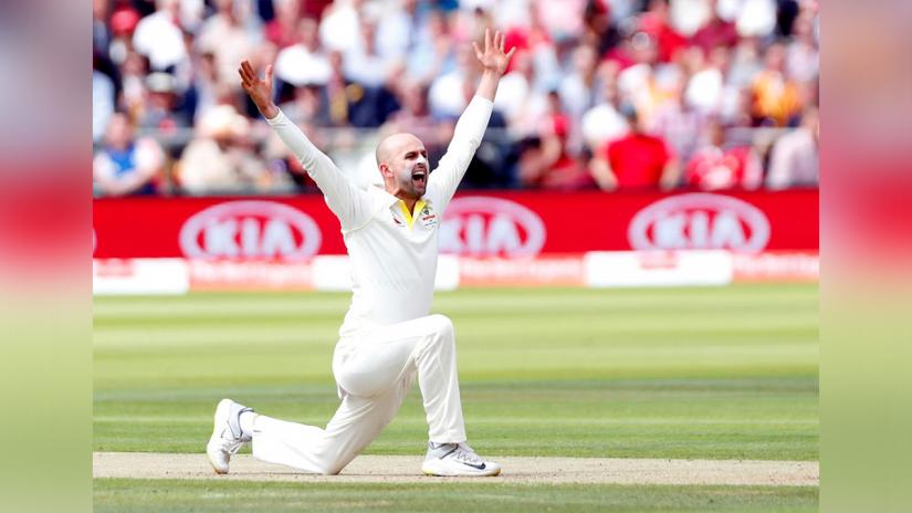 Cricket - Ashes 2019 - Second Test - England v Australia - Lord`s Cricket Ground, London, Britain - August 15, 2019 Australia`s Nathan Lyon appeals for the wicket of England`s Joe Denly before going to a review which deemed Denly not out Action Images via Reuters