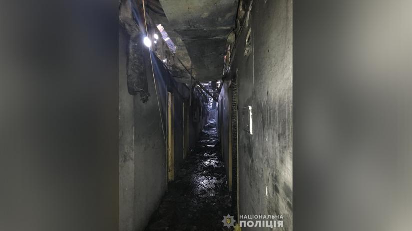 A view shows a corridor of the Tokyo Star hotel that was hit by a heavy fire, in the Black Sea port of Odessa, Ukraine August 17, 2019. National Police of Ukraine/Handout via REUTERS