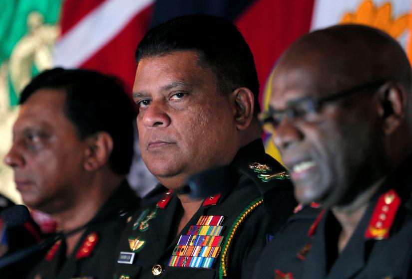 Chief of staff of Sri Lankan army Shavendra Silva attends a news conference in Colombo, Sri Lanka May 16, 2019. Picture taken May 16, 2019. On August 19, 2019 Shavendra Silva was named as army chief. REUTERS
