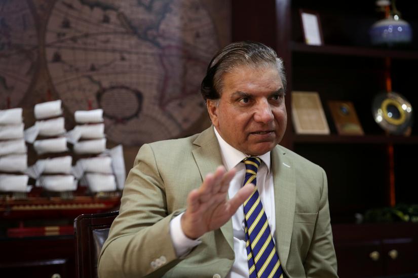 Lt. Gen. (Retd) Muzammil Hussain, Chairman of the Water and Power Development Authority (WAPDA) gestures during an interview with Reuters at his office in Islamabad, Pakistan August 19, 2019. REUTERS