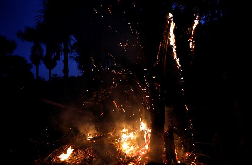A tract of the Amazon jungle burns as it is cleared in Iranduba, Amazonas state, Brazil August 22, 2019. REUTERS