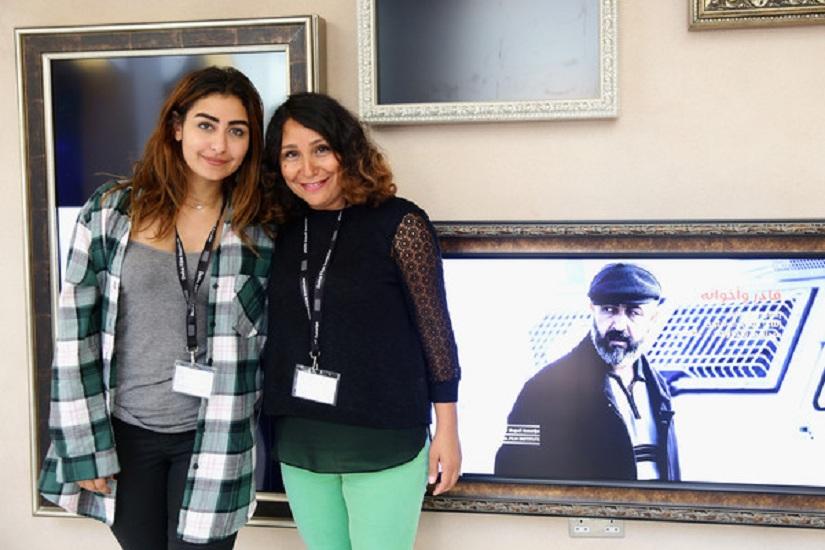 Female Saudi Arabian directors Haifaa Al-Mansour and Shahad Ameen at the Venice Film Festival.