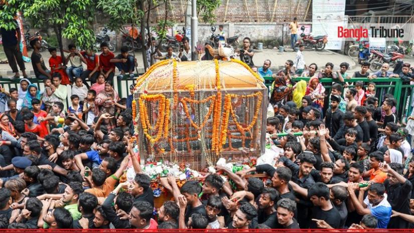 Devotees at Ashura processions. Photo: SAZZAD HOSSAIN/Bangla Tribune