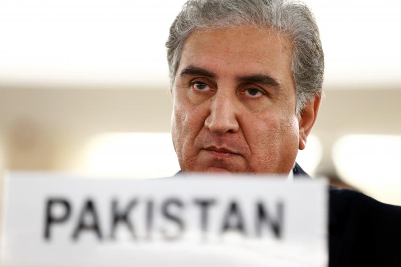 Pakistan foreign minister Shah Mehmood Qureshi addresses the United Nations Human Rights Council in Geneva, Switzerland, September 10, 2019. REUTERS