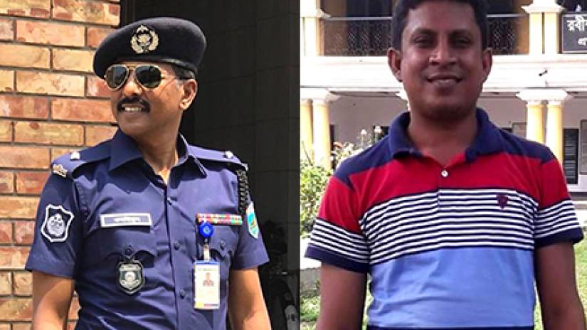 OC of Pabna police Obaidul Hoque (l) and Sub-Inspector Ekramul Haque (r).