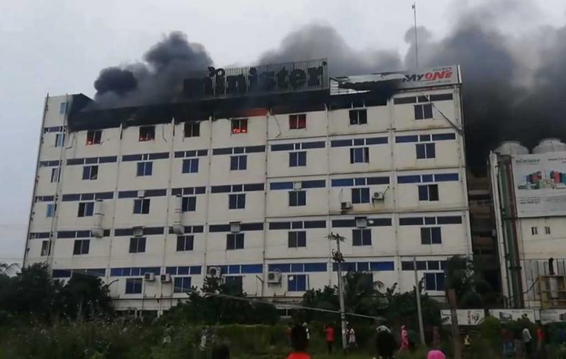 The cause of the fire, which broke out at the sixth floor of the factory, is yet to be confirmed.