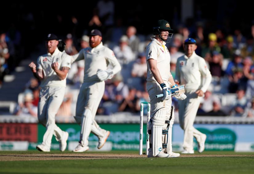 Cricket - Ashes 2019 - Fifth Test - England v Australia - Kia Oval, London, Britain - September 13, 2019 Australia`s Steve Smith looks on after being bowled out LBW by England`s Chris Woakes Action Images via Reuters