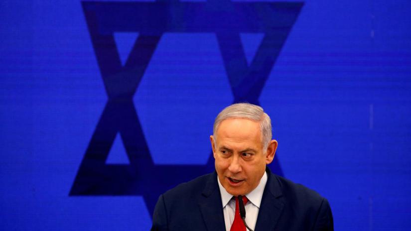 FILE PHOTO: Israeli Prime Minister Benjamin Netanyahu delivers a statement in Ramat Gan, near Tel Aviv, Israel Sept 10, 2019. REUTERS