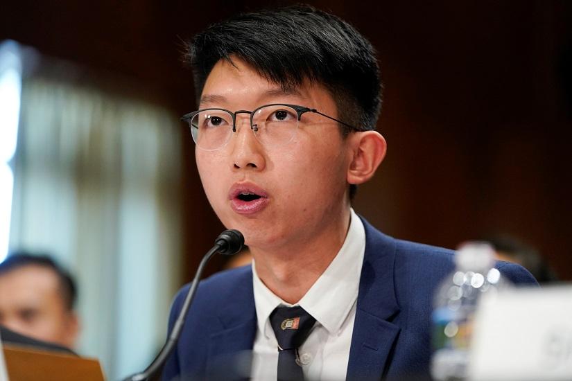 Sunny Cheung, spokesperson of the Hong Kong Higher Education International Affairs Delegation (HKIAD), testifies at a Congressional-Executive Commission on China (CECC) hearing on Capitol Hill in Washington, US, Sept 17, 2019. REUTERS