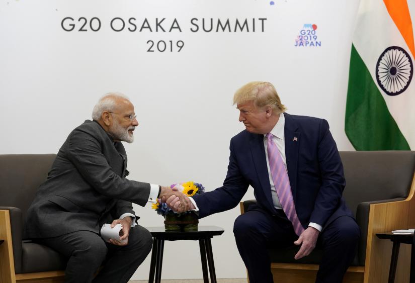 U.S. President Donald Trump speaks as he meets Indian Prime Minister Narendra Modi for bilateral talks during the G7 summit in Biarritz, France, August 26, 2019. REUTERS/File Photo