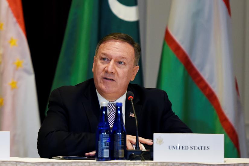 U.S. Secretary of State Mike Pompeo speaks ahead of a meeting with the foreign ministers of the Central Asian states on the sidelines of the United Nations General Assembly in New York, U.S., September 22, 2019. REUTERS