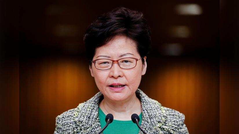 FILE PHOTO: Hong Kong`s Chief Executive Carrie Lam attends a news conference in Hong Kong, China Sept 24, 2019. REUTERS