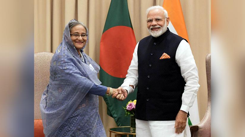 Bangladesh Prime Minister Sheikh Hasina had a meeting with her Indian counterpart Narendra Modi at the Bilateral Meeting Room of the Lotte New York Palace Hotel in New York on Friday (Sept 27). FOCUS BANGLA