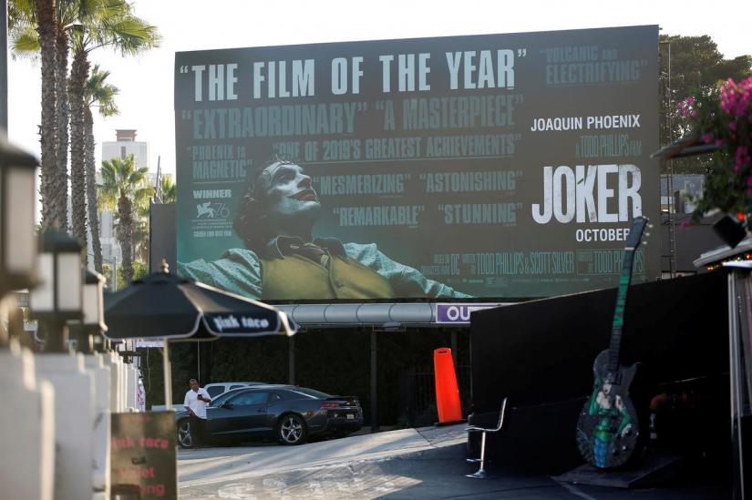 FILE PHOTO: A billboard advertising the film `Joker` is pictured in Los Angeles, California, US, Oct 2, 2019. REUTERS