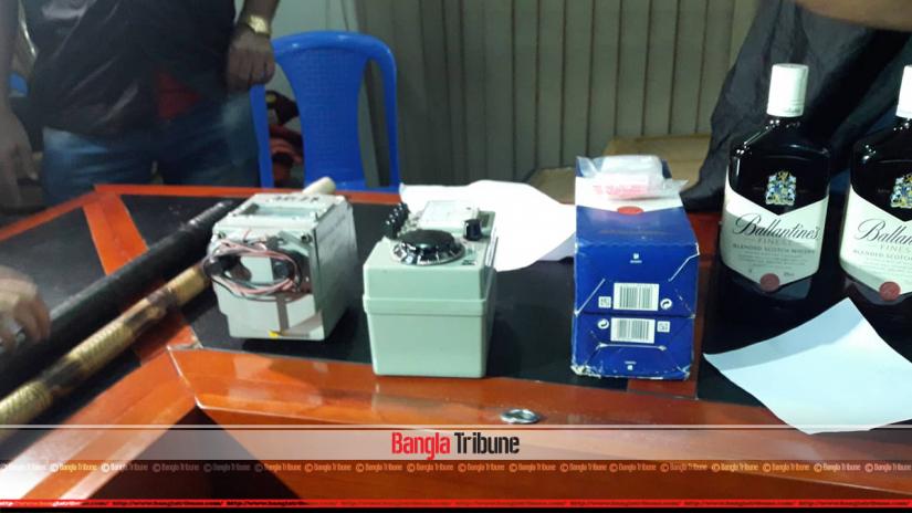 The Rapid Action Battalion has seized over 1,100 tablets of contraband yaba along with `torture machines,` two kangaroo hides, foreign gun, six round of ammunition, and foreign from now expelled Jubo League south chief Ismail Chowdhury Samrat’s office on Sunday (Oct 6).