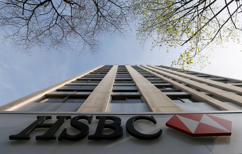 FILE PHOTO: The HSBC bank logo is pictured at the bank headquarters in Paris April 9, 2015. REUTERS
