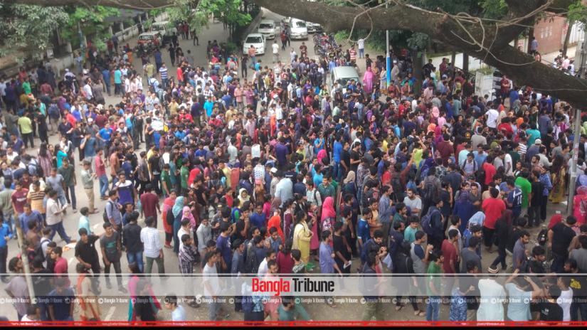 BUET student Abrar Fahad`s killing sparked nationwide protests with protesters demanding justice for Abrar and capital punishment for the killers. PHOTO: Bangla Tribune/Sazzad Hossain