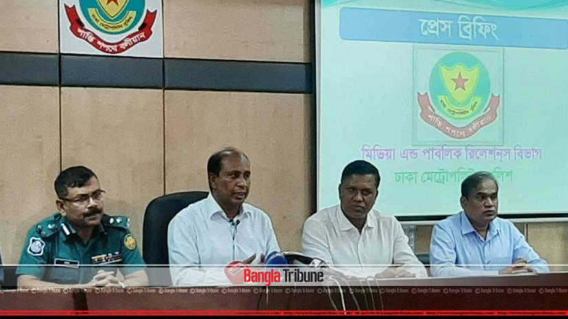 Dhaka Metropolitan Police (DMP) Additional Commissioner Monirul Islam addressing a media call on Thursday (Oct 10).