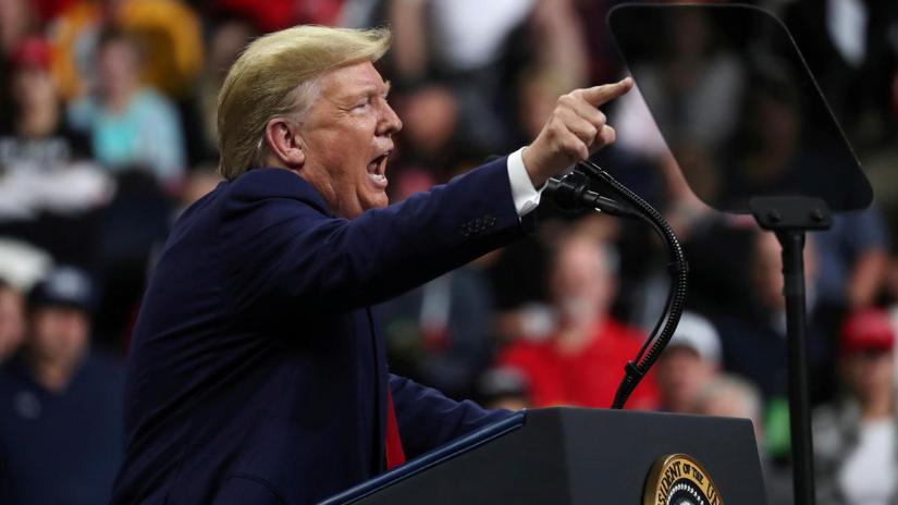 FILE PHOTO: US President Donald Trump holds a campaign rally in Minneapolis, Minnesota, US, Oct 10, 2019. REUTERS
