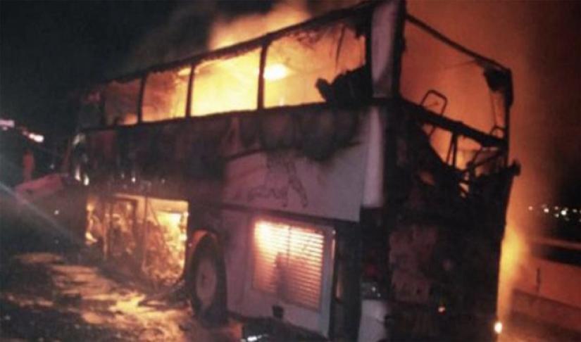 At least seven Bangladeshis have been killed after a bus collided with another vehicle near the city of Medina on Wednesday (Oct 16).