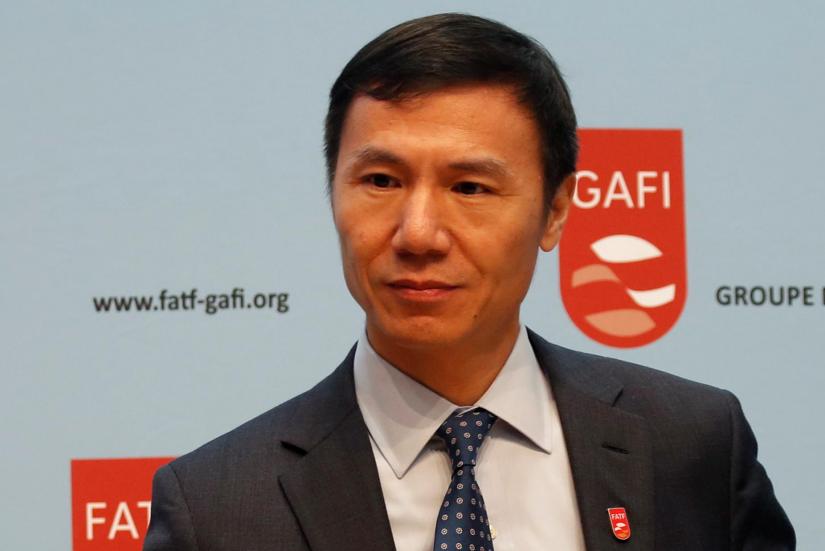 FATF (the Financial Action Task Force) President Xiangmin Liu will attends a news conference after a plenary session at the OECD Headquarters in Paris, France, October 18, 2019. REUTERS