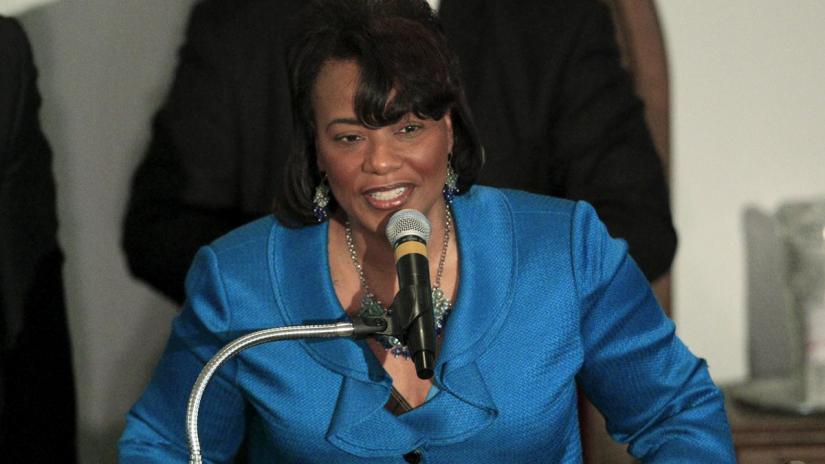 FILE PHOTO: The Reverend Bernice King daughter of Martin Luther King Jr speaks at the National Bar Association`s 60th Anniversary of the Montgomery Bus Boycott in Montgomery, Dec 1, 2015. REUTERS