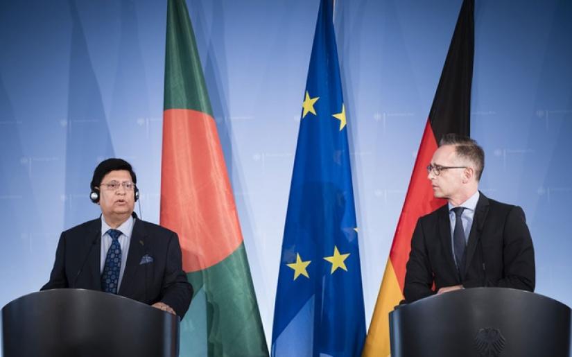 Foreign Minister AK Abdul Momen has urged his German counterpart Heiko Maas to exert pressure on Myanmar to create a conducive environment for the return of the forcibly displaced Rohingyas.