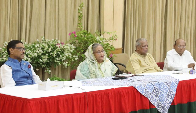 Prime Minister Sheikh Hasina at Ganobhaban on Oct 20, 2019. Photo: Focus Bangla.