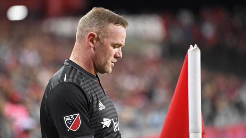 FILE PHOTO: Oct 19, 2019; Toronto, Ontario, Canada; DC United forward Wayne Rooney prepares for a corner kick in extra time against the Toronto FC at BMO Field. Gerry Angus-USA TODAY Sports