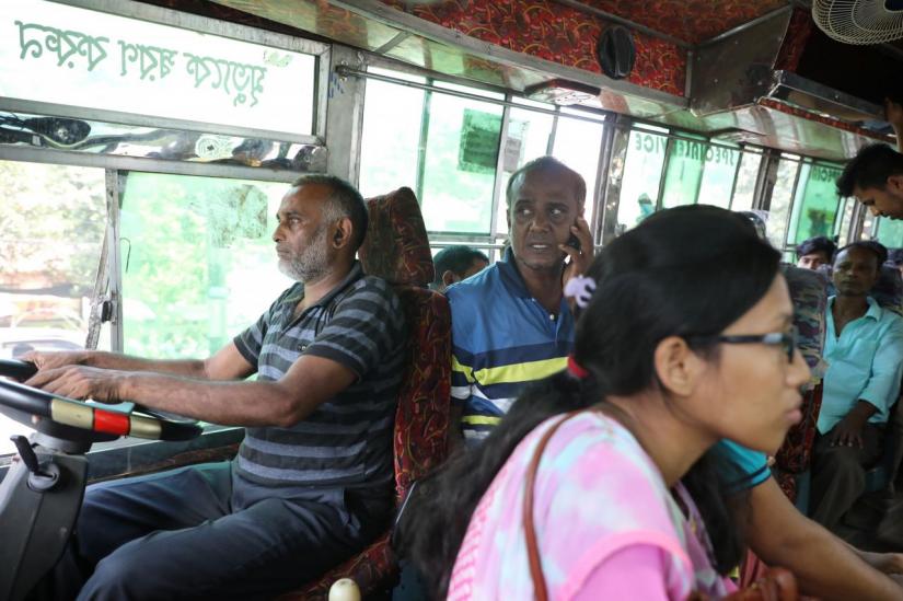 Khorshed Alam drives a passenger bus in Dhaka, Bangladesh, August 7, 2018. REUTERS/File Photo